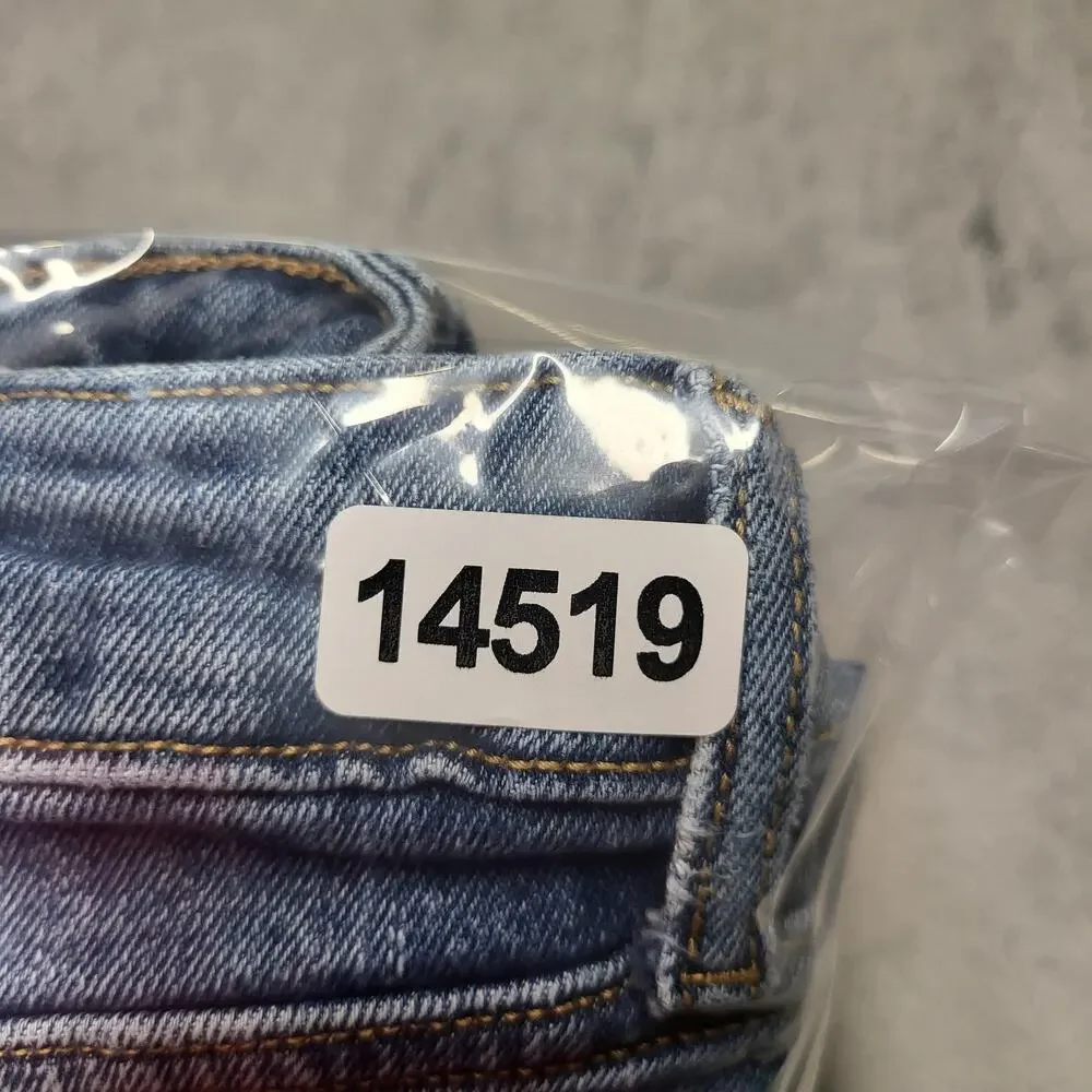 Old Navy Jeans Womens 0 Blue Cropped O.G. Loose High Rise Distressed Stretch